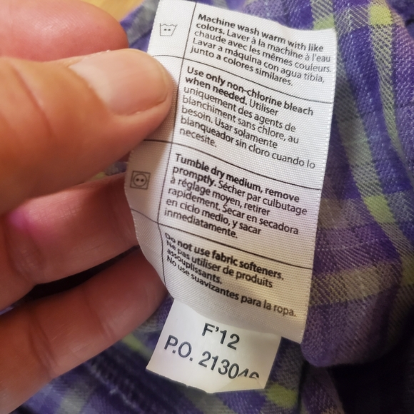 Carhartt For Women Plaid Flannel Long Sleeve Purple Button Up Shirt Size Sm 4/6 - Picture 13 of 13